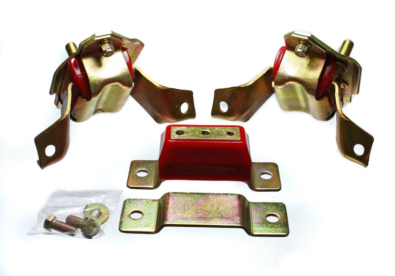 ES Eng/Trans Combo Kit - Red - Energy Suspension 84-95 Ford Mustang 5.0 (302c.i.) V8 Red Motor & Transmission Mount Set