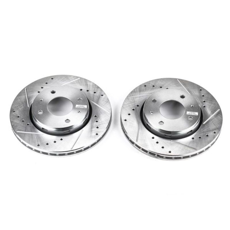 PSB Evolution Drill/Slot Rotor - Power Stop 00-04 Volvo S40 Front Evolution Drilled & Slotted Rotors - Pair