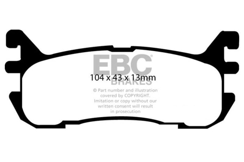 EBC Greenstuff Brake Pad Sets - EBC 97-02 Ford Escort 2.0 Greenstuff Rear Brake Pads