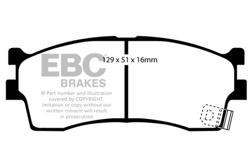 EBC Ultimax2 Brake Pad Sets - EBC 03-05 Kia Rio Cinco 1.6 Ultimax2 Front Brake Pads