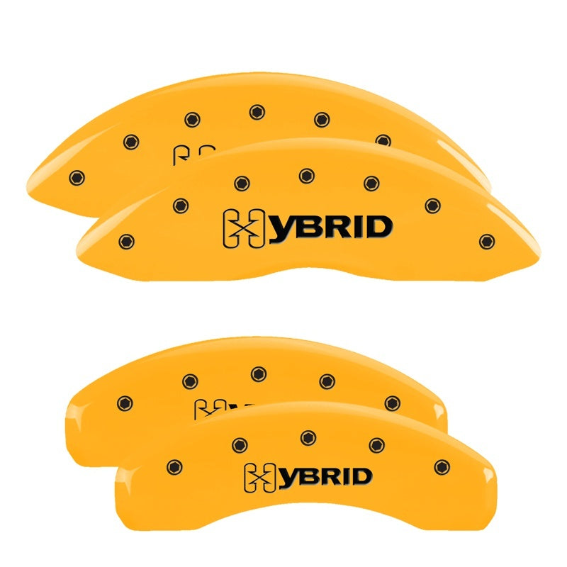 MGP Caliper Covers 4 Logo - MGP 4 Caliper Covers Engraved Front & Rear Gm Style/Hybrid Yellow Finish Black Char 2009 GMC Envoy