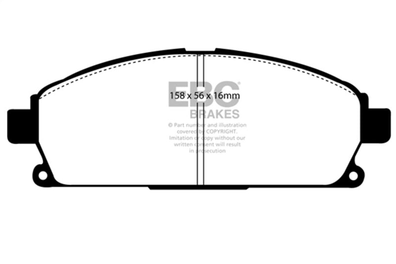 EBC Greenstuff Brake Pad Sets - EBC 97-00 Infiniti Q45 4.1 Greenstuff Front Brake Pads