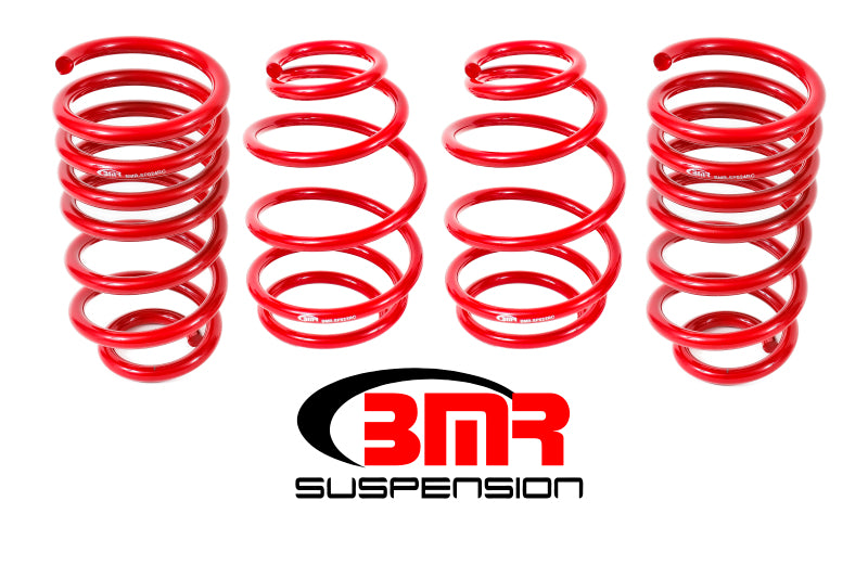 BMR Lowering Springs - BMR 10-15 5th Gen Camaro V8 Lowering Spring Kit (Set Of 4) - Red