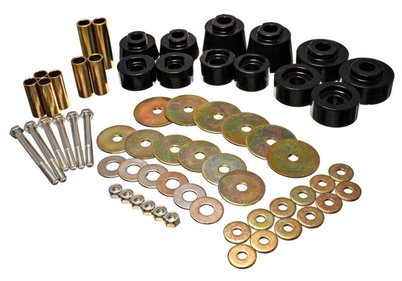 ES Body Mounts - Black - Energy Suspension Body Mount Set - Std. & Extra Cab - Black