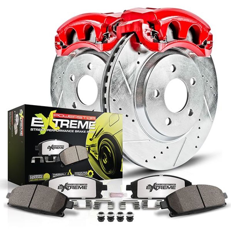 PSB Z26 Street Kit w/Cals - Power Stop 05-12 Infiniti FX35 Front Z26 Street Kit w/Calipers