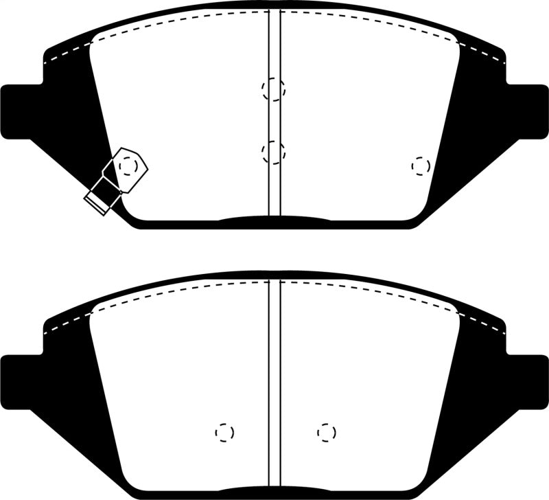 EBC Ultimax2 Brake Pad Sets - EBC 2016+ Chevrolet Spark Ultimax2 Front Brake Pads