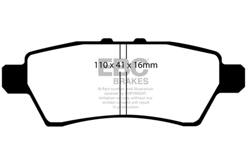 EBC Greenstuff Brake Pad Sets - EBC 05-12 Nissan Pathfinder 4.0 Greenstuff Rear Brake Pads