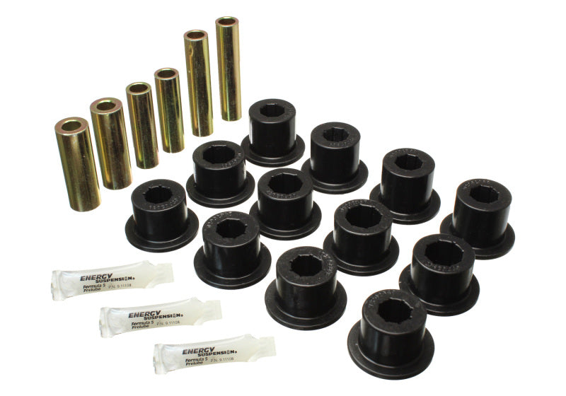 ES Spring/Shackle Bush - Black - Energy Suspension 07-21 Toyota Tundra Leaf Spring Bushing Set - Black