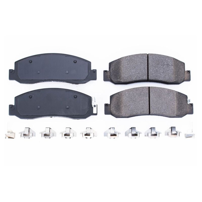 PSB Z17 Evolution Brake Pads - Power Stop 08-11 Ford F-250 Super Duty Front Z17 Evolution Ceramic Brake Pads w/Hardware
