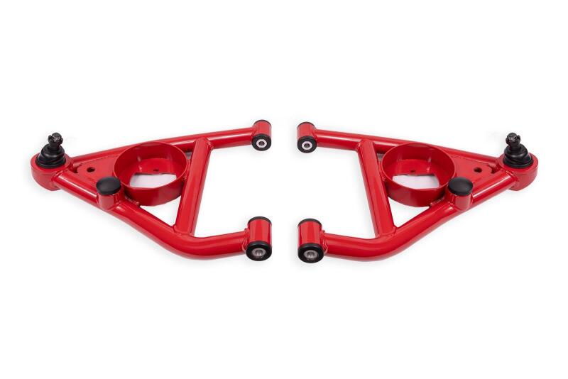 BMR Control Arms - BMR 68-74 Chevrolet Nova w/ Bump Stops Lower A-Arms w/ STD. Ball Joint (Delrin) - Red