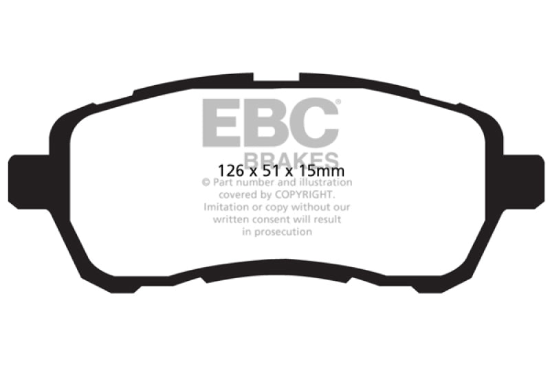 EBC Greenstuff Brake Pad Sets - EBC 10+ Mazda 2 1.5 Greenstuff Front Brake Pads