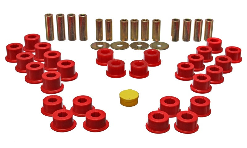 ES Cntrl Arm Bushings - Red - Energy Suspension 90-97 Mazda Miata Red Rear Control Arm Bushing Set
