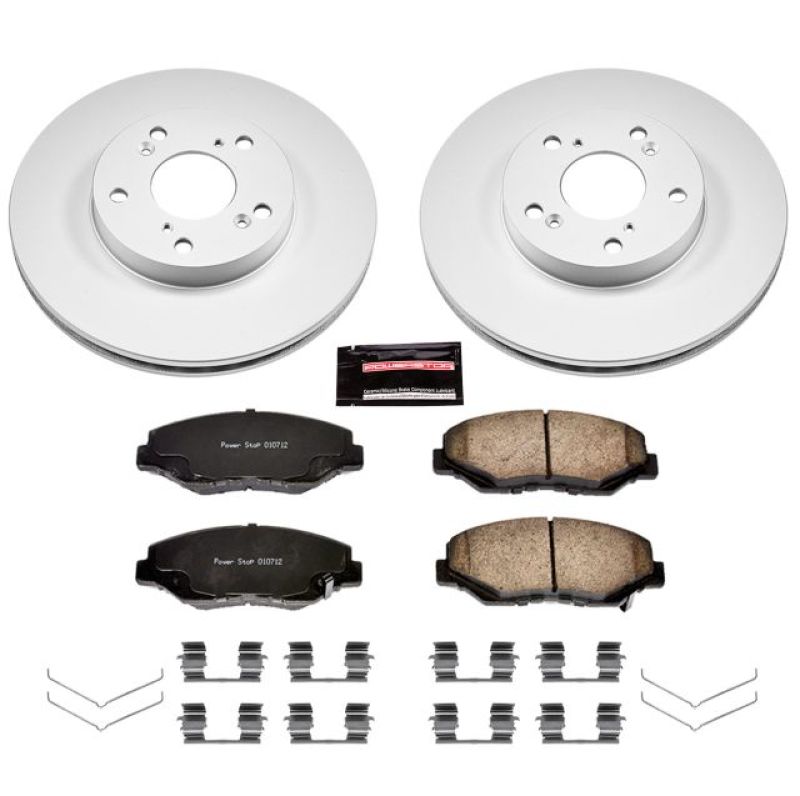 PSB Z17 Evolution Coated Kit - Power Stop 14-15 Acura ILX Front Z17 Evolution Geomet Coated Brake Kit