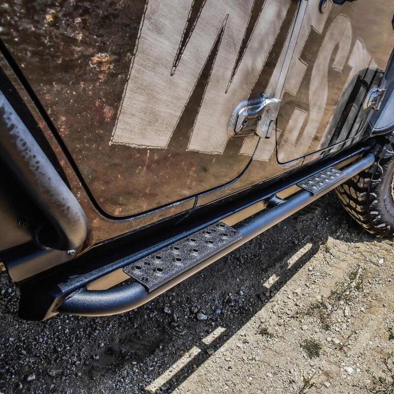 WES XTS Rock Sliders - Westin 18-23 Jeep Wrangler JL Unlimited 4dr Rock Slider - Textured Black