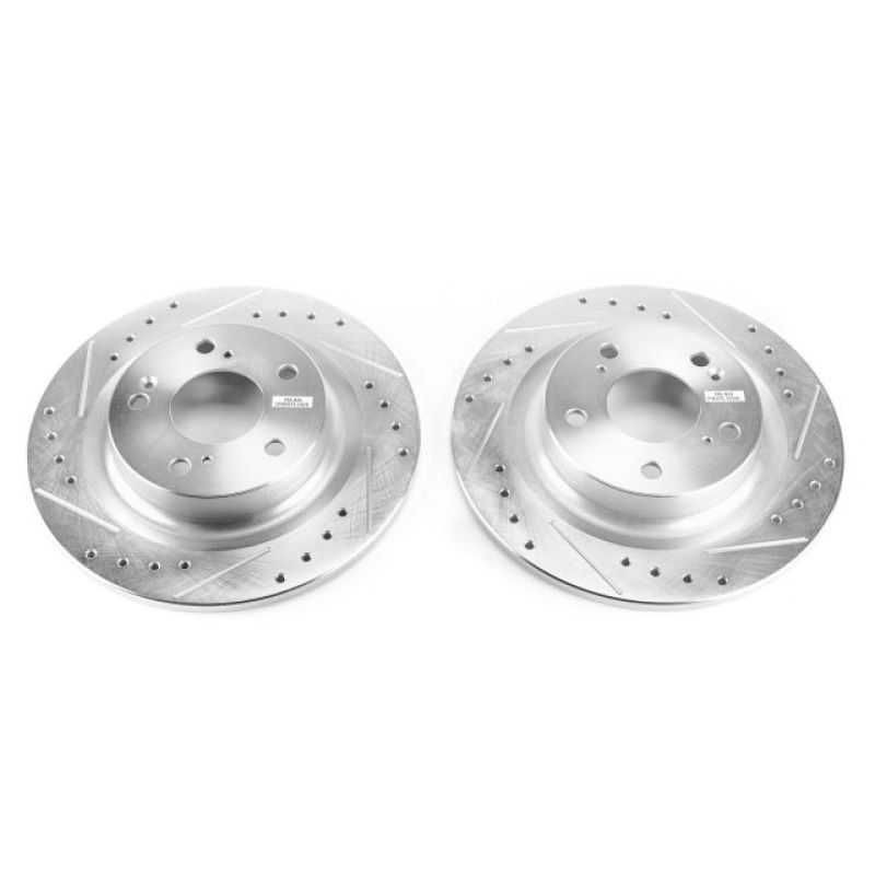 PSB Evolution Drill/Slot Rotor - Power Stop 17-18 Honda Civic Rear Evolution Drilled & Slotted Rotors - Pair