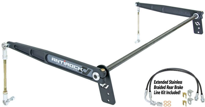 ROK Antirock Sway Bars - RockJock JK 2D Antirock Sway Bar Kit Rear Bolt-On Forged Arms