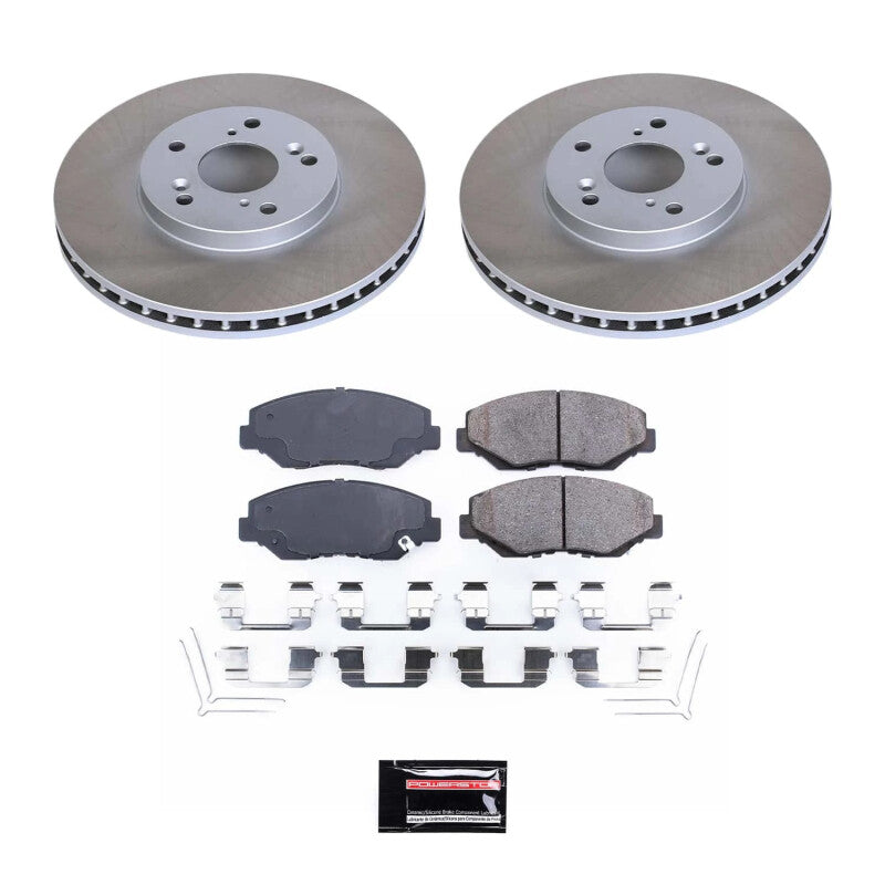 PSB Semi-Coated Rotor Kits - Power Stop 03-08 Honda Pilot Front Semi-Coated Rotor Kit
