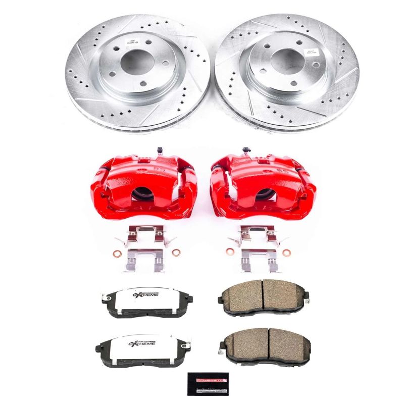 PSB Z26 Street Kit w/Cals - Power Stop 2019 Nissan Sentra Front Z26 Street Warrior Brake Kit w/Calipers