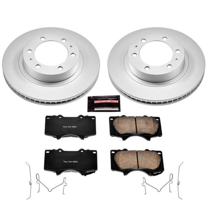 PSB Z17 Evolution Coated Kit - Power Stop 03-09 Toyota 4Runner Front Z17 Evolution Geomet Coated Brake Kit