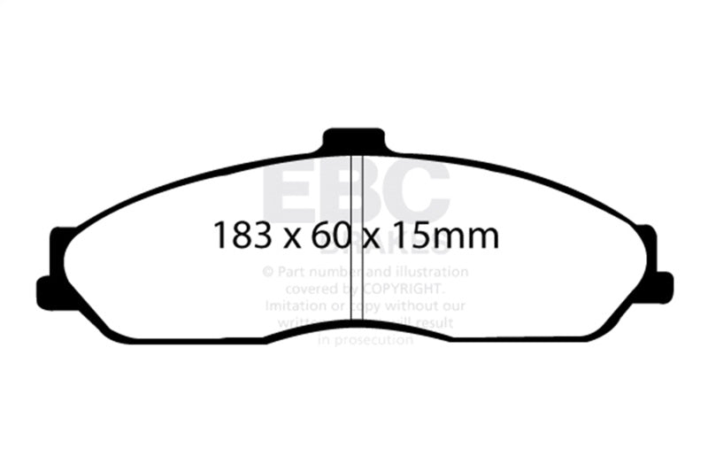 EBC Ultimax2 Brake Pad Sets - EBC 03-04 Cadillac XLR 4.6 Ultimax2 Front Brake Pads