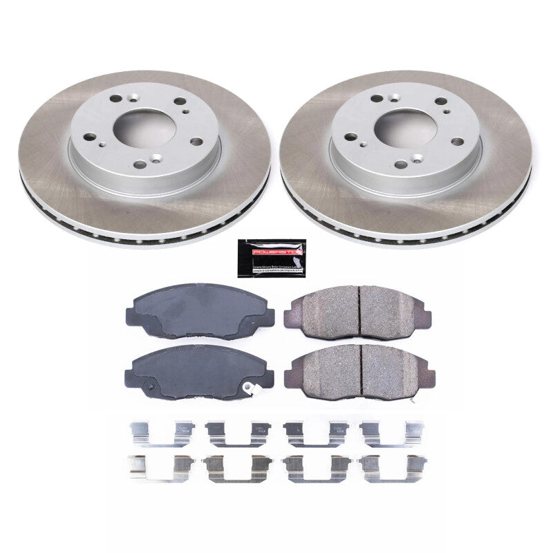 PSB Semi-Coated Rotor Kits - Power Stop 06-11 Honda Civic Front Semi-Coated Rotor Kit