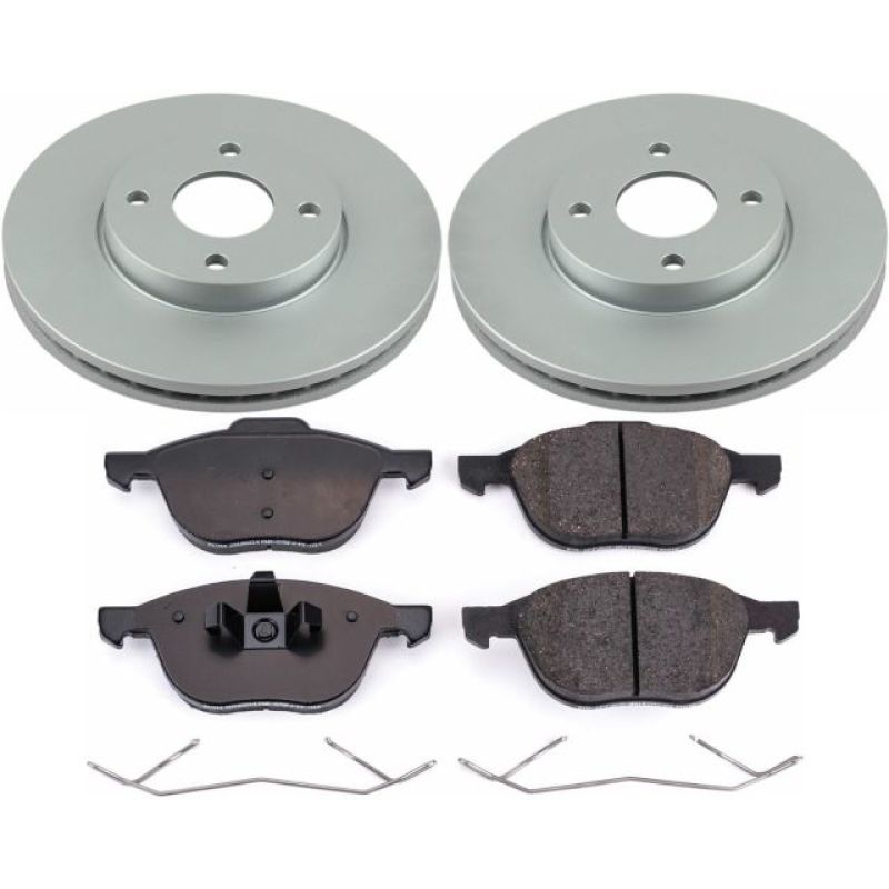PSB Z17 Evolution Coated Kit - Power Stop 05-07 Ford Focus Front Z17 Evolution Geomet Coated Brake Kit
