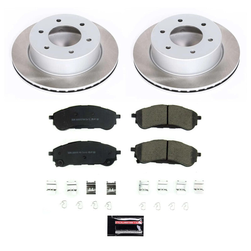 PSB Semi-Coated Rotor Kits - Power Stop 19-22 Ford Ranger Rear Semi-Coated Rotor Kit