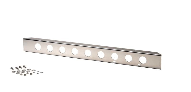 KEN Front Bumpers - Kentrol 45-86 Jeep CJ 42 Inch Front Bumper with holes - Polished Silver