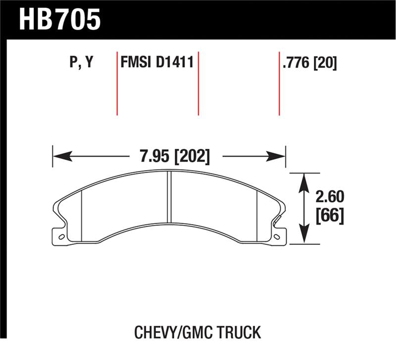 HAWK Super Duty Brake Pad Sets - Hawk Chevy/GMC Express/Silverado/Savana/Sierra 15/25/35/4500 Super Duty Rear Street Brake Pads