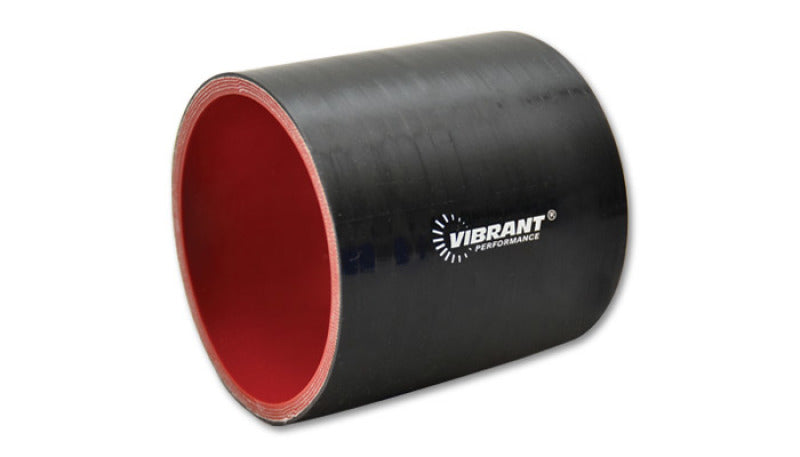 VIB 4 Ply Hoses - Vibrant 4.25in I.D. x 3in Long Gloss Black Silicone Hose Coupling