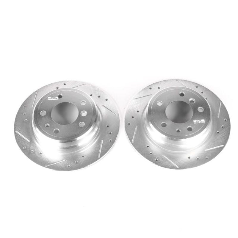 PSB Evolution Drill/Slot Rotor - Power Stop 89-95 BMW 525i Rear Evolution Drilled & Slotted Rotors - Pair