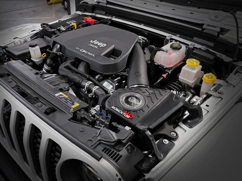 AFE Momentum HD Cold Air Intakes - aFe 20-21 Jeep Wrangler (JL) V6-3.0L (td) Momentum HD Cold Air Intake System w/ Pro Dry S Media