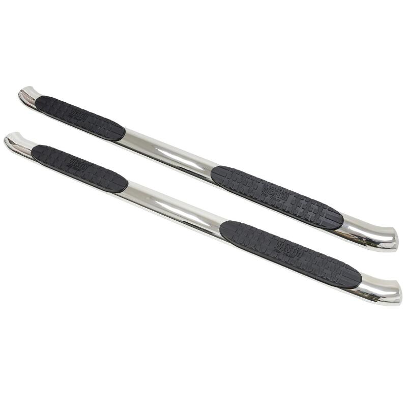 WES Nerf Bars - PRO TRAXX 4 - Westin 2014-2018 Chevy Silverado 1500 Crew Cab PRO TRAXX 4 Oval Nerf Step Bars - SS