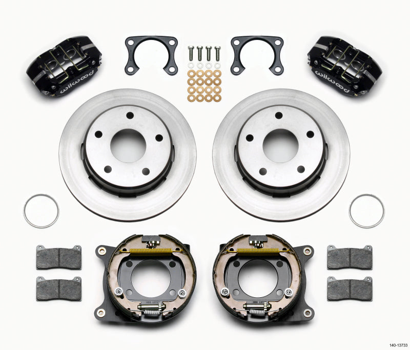 WIL Dynapro Brake Kit - Wilwood Dynapro Lug Mount P/S Park Brake Kit Big Ford 2.00in Off Bronco 5 x 5.50