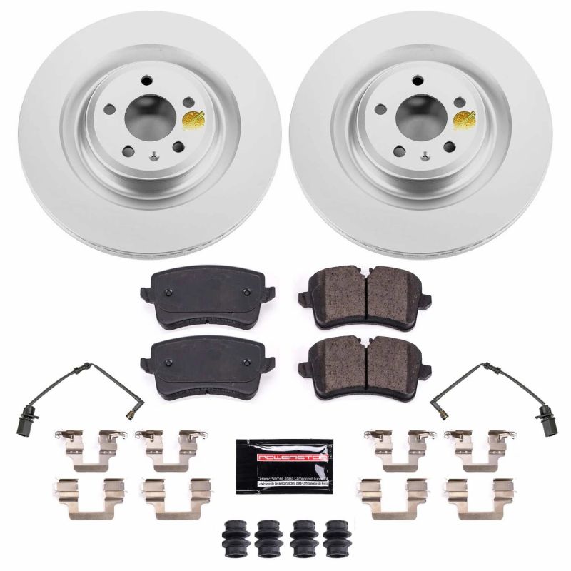 PSB Z23 Evolution Coated Kit - Power Stop 2018 Audi S8 Rear Z23 Evolution Sport Coated Brake Kit