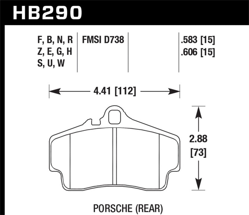 HAWK HT-10 Brake Pad Sets - Hawk Performance 07-12 Porsche Boxster S HT-10 Race Rear Brake Pads