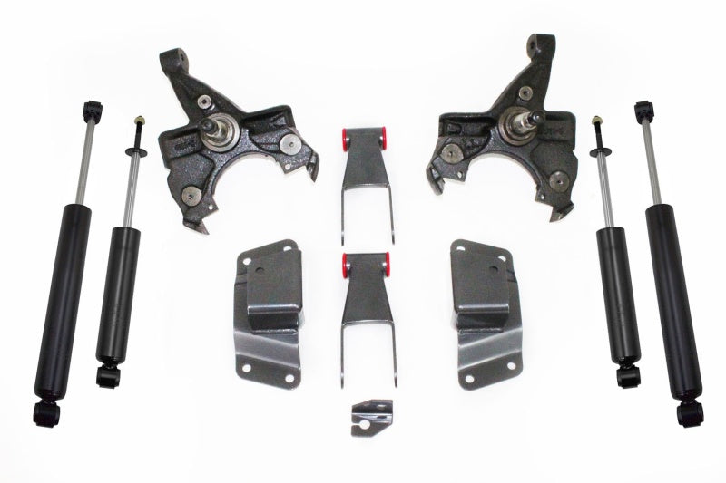 MXT Lowering Spindles - MaxTrac 92-98 GM C1500/2500 2WD Standard Cab 5/6 Lug 2in/4in Lowering Spindle Kit