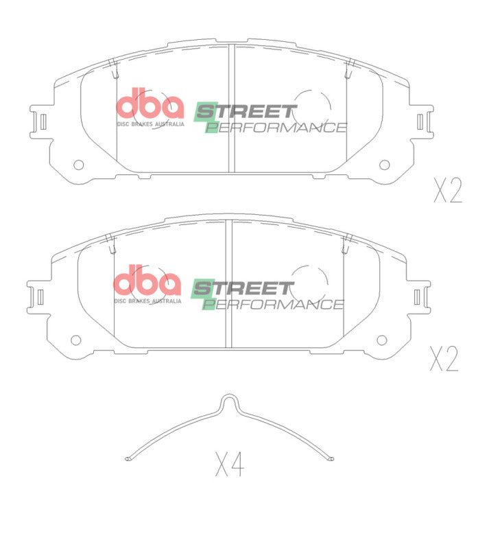 DBA SP Performance Brake Pads - DBA 20-21 Toyota Highlander SP Performance Front Brake Pads