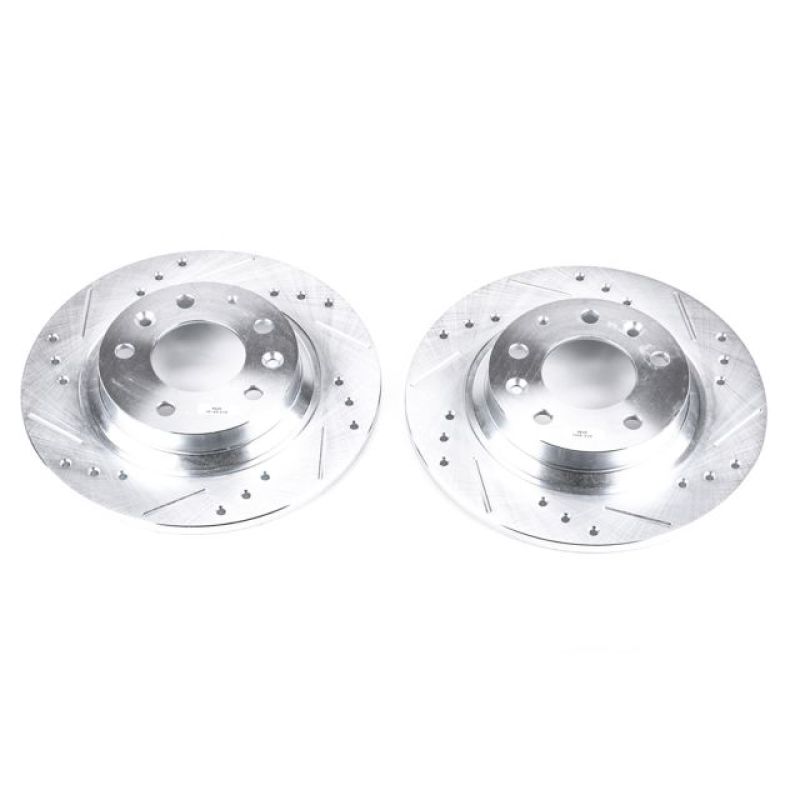 PSB Evolution Drill/Slot Rotor - Power Stop 06-12 Ford Fusion Rear Evolution Drilled & Slotted Rotors - Pair