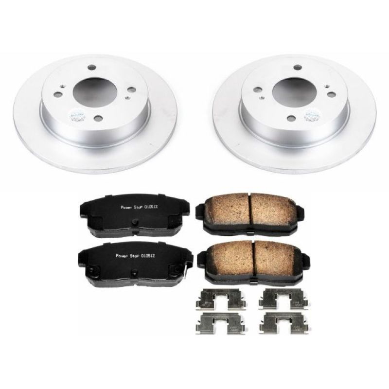 PSB Z17 Evolution Coated Kit - Power Stop 01-02 Infiniti G20 Rear Z17 Evolution Geomet Coated Brake Kit