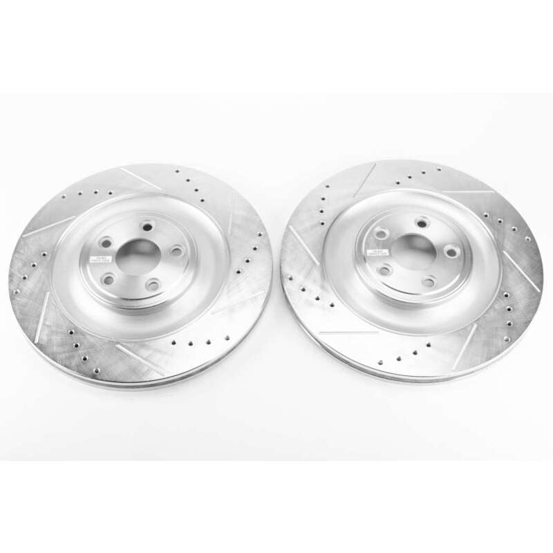 PSB Evolution Drill/Slot Rotor - Power Stop 14-19 Jaguar F-Type Rear Evolution Drilled & Slotted Rotors - Pair