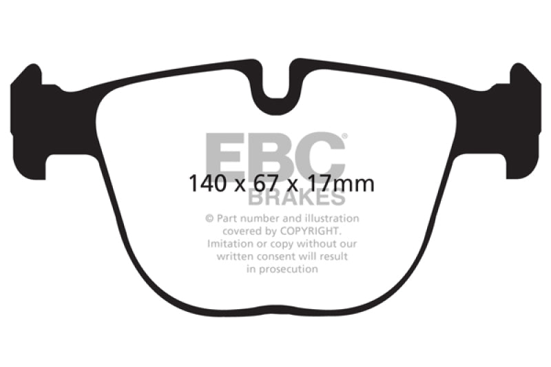 EBC Redstuff Brake Pad Sets - EBC 10+ BMW X5M 4.4 Twin Turbo Redstuff Rear Brake Pads