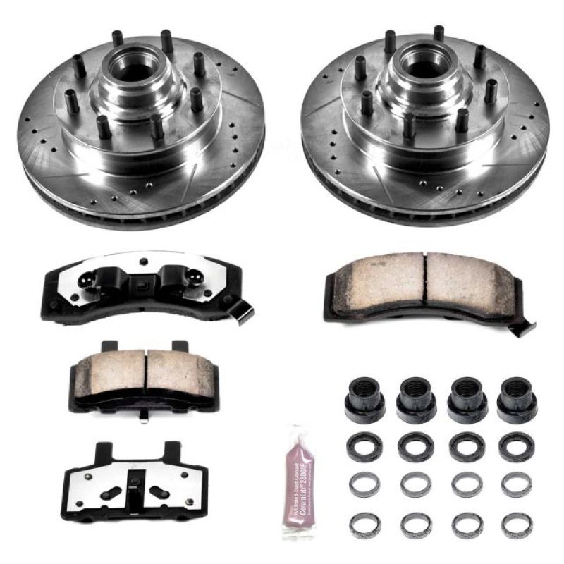 PSB Evolution Drill/Slot Rotor - Power Stop 96-02 GMC Savana 3500 Front Z36 Truck & Tow Brake Kit