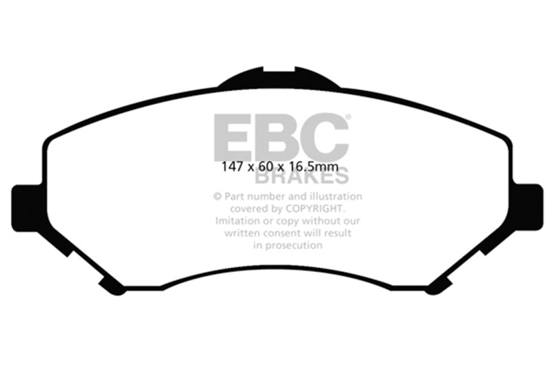EBC Extra Duty Brake Pad Sets - EBC 08-11 Chrysler Town & Country 3.3 Extra Duty Front Brake Pads
