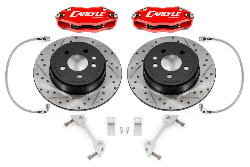 BMR Brake Kits for Conversions - Solid - BMR 08-23 Dodge Challenger Brake Kit For 15in Conversion Red Calipers Demon/Redeye