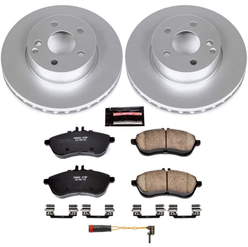 PSB Z23 Evolution Coated Kit - Power Stop 12-15 Mercedes-Benz C250 Front Z23 Evolution Sport Coated Brake Kit