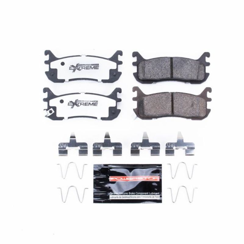 PSB Z26 Extreme Brake Pads - Power Stop 97-03 Ford Escort Rear Z26 Extreme Street Brake Pads w/Hardware