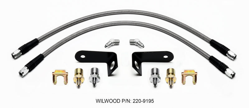 WIL Flexline Brake Hose - Wilwood Flexline Kit Front 1970-1973 Ford Mustang w/ FSL4 Caliper