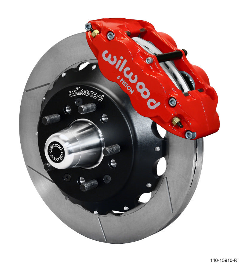 WIL Superlite Brake Kit - Wilwood Narrow Superlite 6R Front Big Brake Kit 12.88in GT Competition Series Rotor - Red