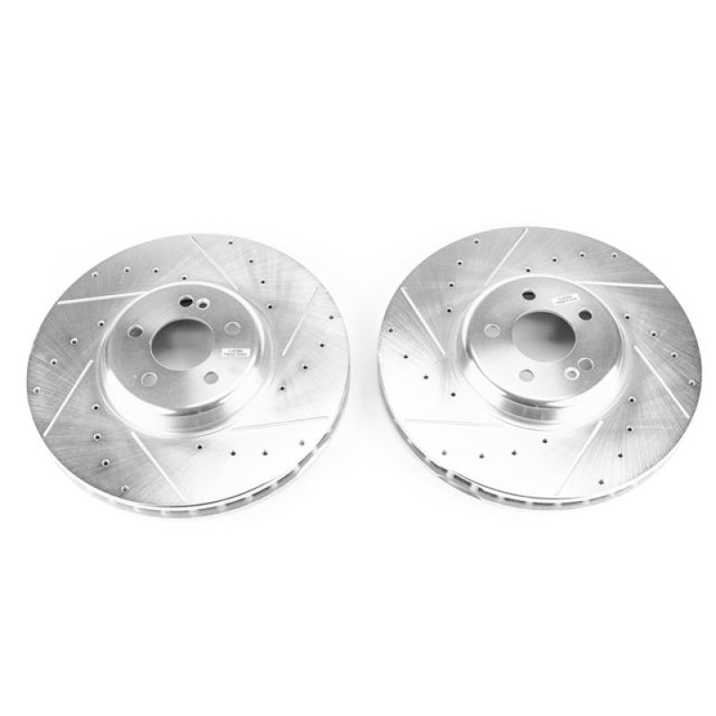 PSB Evolution Drill/Slot Rotor - Power Stop 17-18 Mercedes-Benz C43 AMG Front Evolution Drilled & Slotted Rotors - Pair